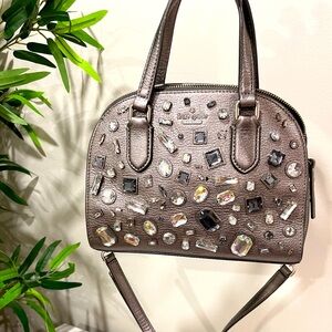 Kate Spade Silver Jewel Tote - excellent condition, barely used, 9.5” x 8” x 4”